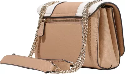 Çantë crossbody për femra Guess Noelle II HWZG96 72210, bezhë-bardhë