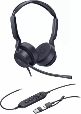 Kufje Yealink UH42 Dual UC, USB-C/A, me mikrofon, e zezë