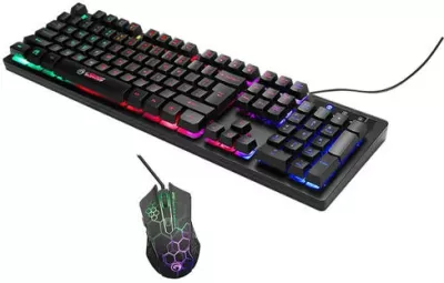 Set tastierë & Maus gaming me kabllo Marvo KM409, 104 taste, anti-ghosting 19 taste, 2400 DPI, RGB, 2n1