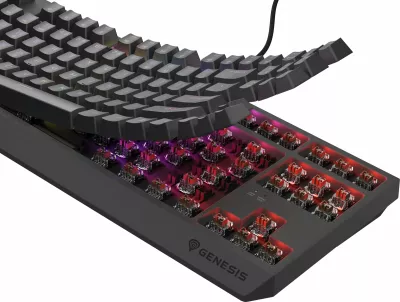 Tastierë mekanike gaming GENESIS Thor 230 TKL NKG-2079, Outemu Brown, RGB, USB, US layout, 80% TKL, e zezë