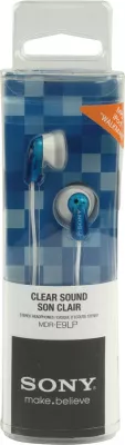 Kufje SONY MDR-E9LPL, in-ear, me tela, 3.5mm, kaltër/bardhë
