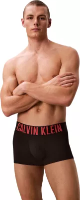 Të brendshme për meshkuj Calvin Klein Underwear Low Rise Trunk 3PK 000NB3611A, të zeza/blu [Madhësia: M]