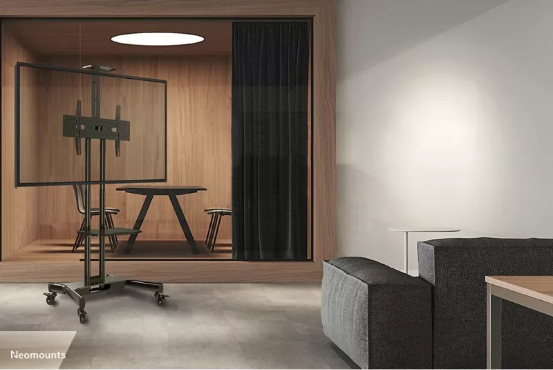 Karrocë TV Newstar NM-M1700BLACK, për ekrane 32-75 inç, rregullim lartësie, ngjyrë e zezë