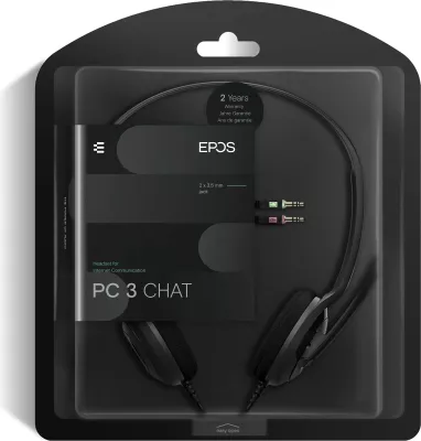 Kufje EPOS PC 3 CHAT, me mikrofon, me kabllo, e zezë