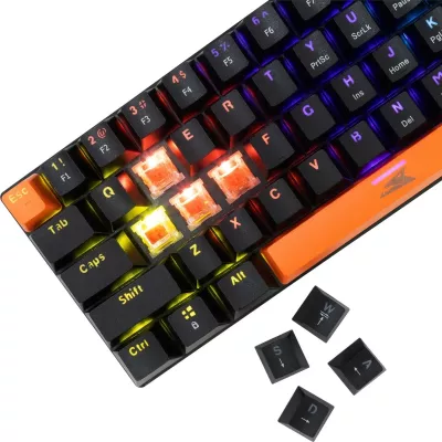 Tastierë mekanike Baracuda Dolphin BGK-03111, 60%, red switch, RGB, black, US