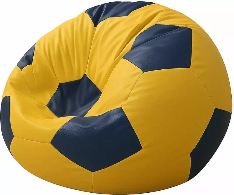 Qese ulëse futbolli, ngjyrë e verdhë dhe kaltër, Atelier del Sofa, e madhe