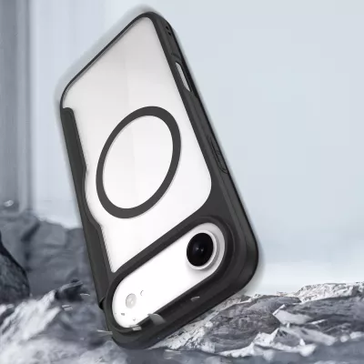 Mbështjellës Dux Ducis Skin X Pro për iPhone 17 Air, me portofol, MagSafe, e zezë