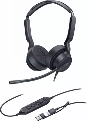 Kufje Yealink UH42 Dual UC, USB-C/A, me mikrofon, e zezë