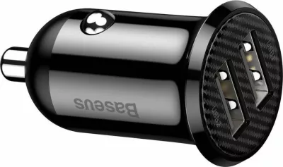 Karikues veture Baseus Grain Pro 2x USB-A 24W 4.8A 12/24V, i zi