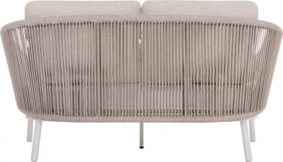 Daybed dopio XANTION, alumin i bardhë, litar, stof OLEFIN, 157x147x88cm