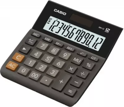 Kalkulator zyre Casio MH-12BK-S, 12 shifra, i zi