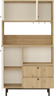 Dollap multifunksional Hanah Home, RE3-SW, ngjyrë lis dhe e bardhë