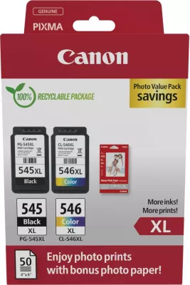 Canon 8286B011, paketë vlerë foto, 2 copë, ngjyra e zezë, cian, magenta, e verdhë