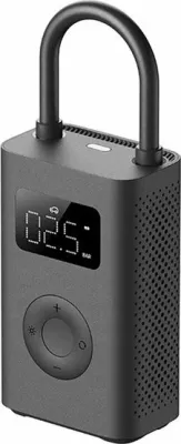 Kompresor ajri portativ Xiaomi Portable Air Compressor 2, me bateri 2000 mAh, presion max 10.3 bar, ekran digjital, set i plotë, zi