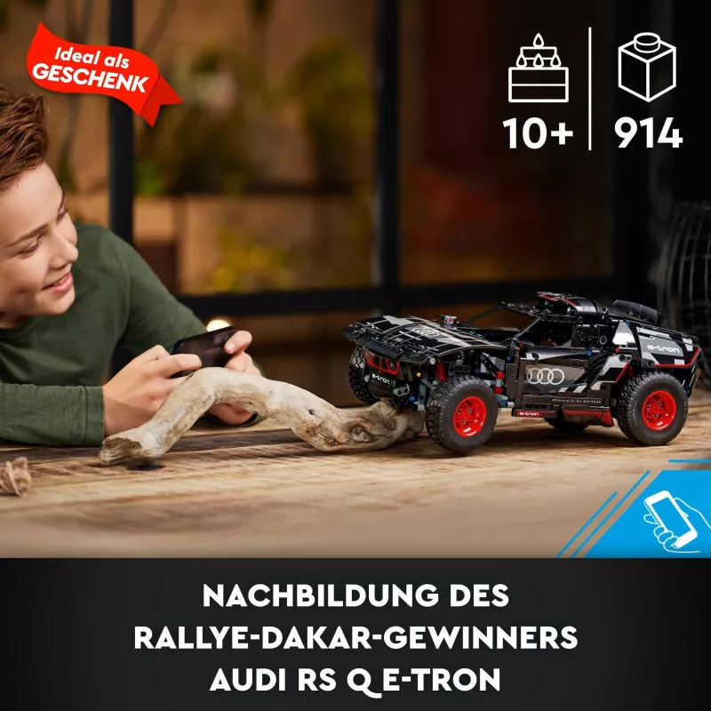 Set ndërtimi LEGO Audi RS Q e-tron, 10 vjet, Plastikë, 914 pjesë, 1.86 kg