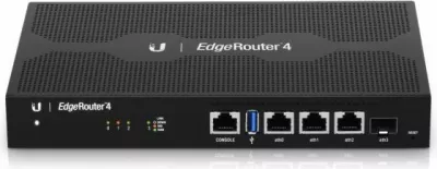 Router Ubiquiti EdgeRouter 4 ER-4, 3x Gigabit RJ45 + 1x SFP, fanless