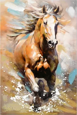 Pikturë kanavacë me kalë, 60x3x90cm