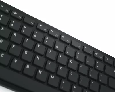 Tastierë me maus wireless DELL KM5221W, AZERTY, full-size, e zezë