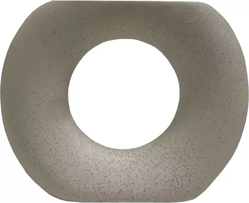 Dekor tavoline qeramike eliptike FH4646.01 ngjyrë e bardhë me kristalizim 18x6.5x14Hcm