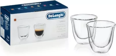 Set Gota espresso DeLonghi, 90 ml, transparent, 2 copë