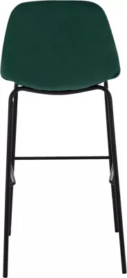 Karrige për bar VINCENT FH8579.13, kadife jeshile dhe kornizë metalike, 56.5x47x106 cm., set prej 4 copë