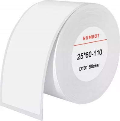 Etiketa termale NiiMbot T25x60-110 copë, e bardhë