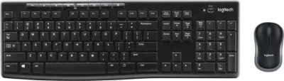 Set tastierë + maus Logitech Wireless Combo MK270, US layout, USB 2.0, multimedia keys, model 920-004509 (920004509), e zezë