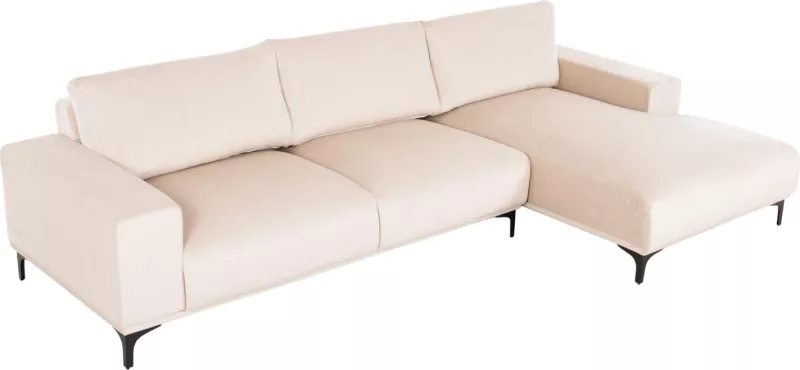 Divan qoshe (djathtas) NOA FH3278.01R pëlhurë ecru 288x90-157x67-80H cm