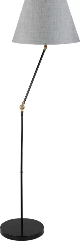 Llambë dyshemeje metalike, ngjyrë e zezë dhe gri, FH7611.02, Φ38x150 cm