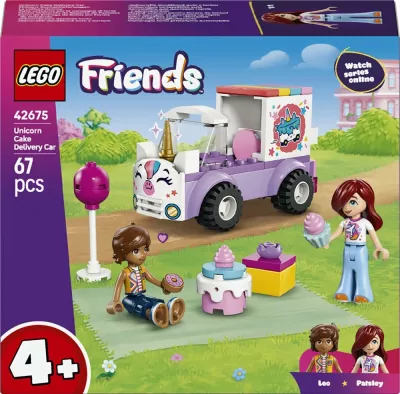Set LEGO Friends Unicorn Cake Delivery 42675, 67 pjesë