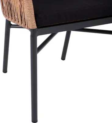 Karrige alumini FH5698.01 antracit me thurje bezhë 57x58x77cm