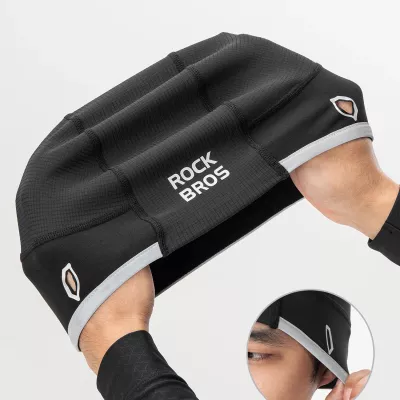 Kapelë çiklizmi dimërore Rockbros M016, windproof, fleece, 54-61 cm, e zezë