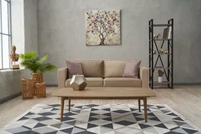 Divan dy ulëshe Atelier del Sofa, kadife krem