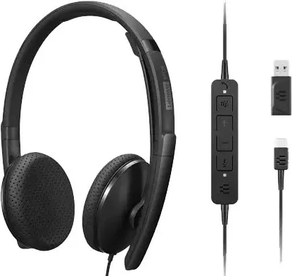 Kufje Lenovo 4XD1M45626, me kabllo, USB Type-C, të zeza