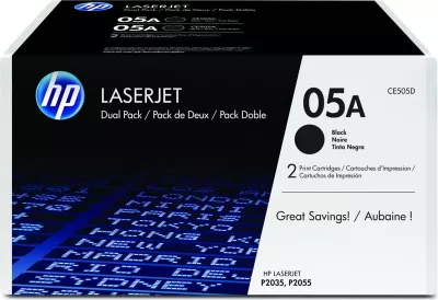 Toner HP 05A CE505D rendiment 2300 faqe, zi, set dy copa