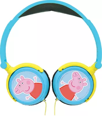 Kufje të palosshme Lexibook Peppa Pig HP015PP, me mikrofon, kontroll volumit, blu/verdhe