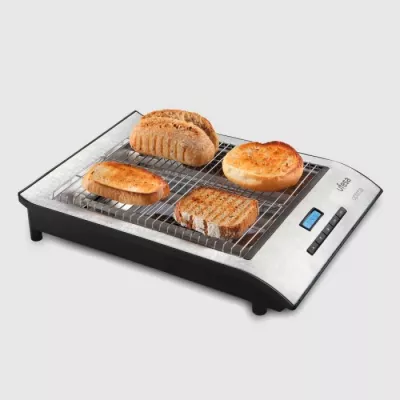 Toster i rrafshët UFESA TT7920, 650W, ekran LCD, funksion shkrirje, 40 x 29 x 10 cm, inox/zi