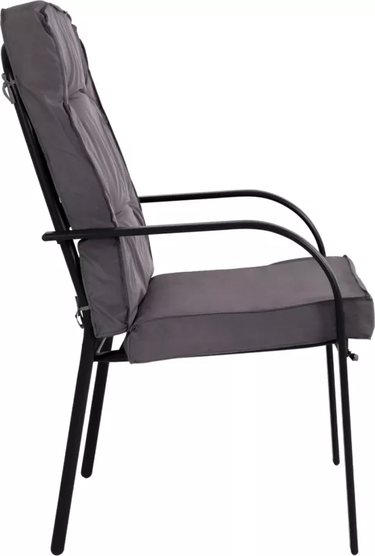 Karrige metalike Endika FH5680.01 ngjyrë gri me jastëk 60x71x105 cm