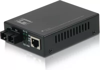 Konvertues rrjeti LevelOne RJ45 në SC, Fast Ethernet, Single-Mode Fiber, 20km