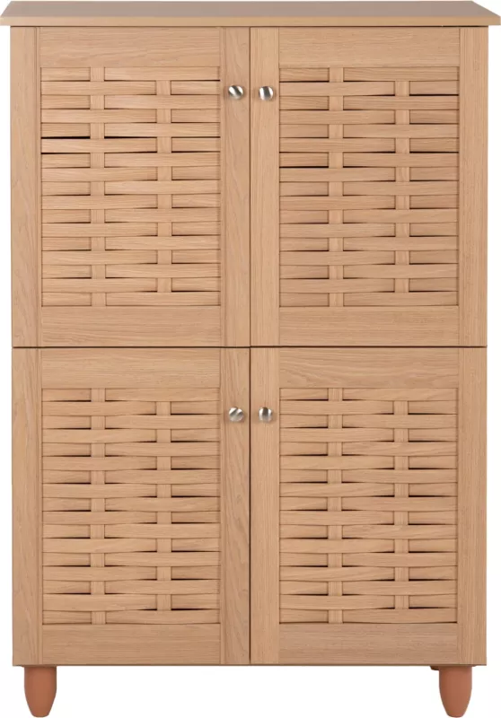 Kabinet këpucësh KABIRA, ngjyrë lisi, FH2210.09, 77x34x115H cm