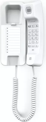 Telefon analog Gigaset DESK 200, dorëzë me kabllo, 10 numra, Bardhë