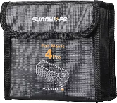 çantë sigurie baterish 3x, Sunnylife, M4P-DC011, për DJI Mavic 4 Pro, 1.4 L, e zezë