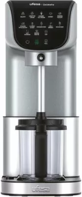 Aparat për akullore UFESA Gelatella 500 W 1.4 L, 2x700 ml tasa Tritan, inox/argjendtë