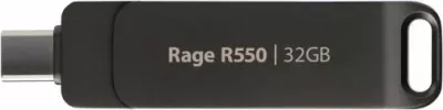 USB flash drive Patriot Rage R550 32GB USB 3.2 Gen.1 + USB-C 100MB/s e zezë