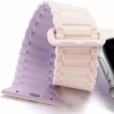 Rrip silikon Dux Ducis Armor për Apple Watch Ultra, SE, 9, 8, 7, 6, 5, 4, 3, 2, 1 (49, 45, 44, 42 mm), rozë-lejla