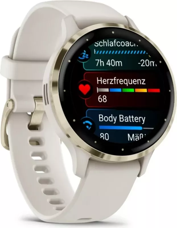 Smartwatch Garmin Venu 3S, 41 mm, AMOLED, Gold, Ivory