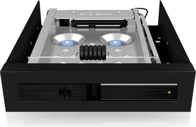 Kasë ICY BOX IB-2217ASTS, 3.5", për 2.5" SATA SSD/HDD, alumini, e zezë