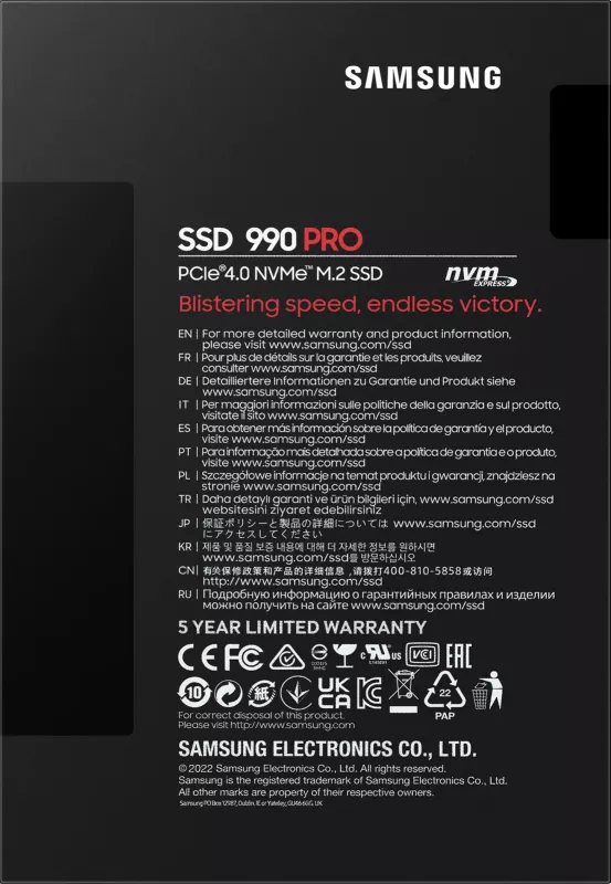 Disk Samsung 990 PRO M.2,  1TB , 7450MB/s