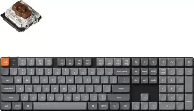 Tastierë mekanike Keychron K5 Max, wireless, low profile, brown switch, LED, e zezë