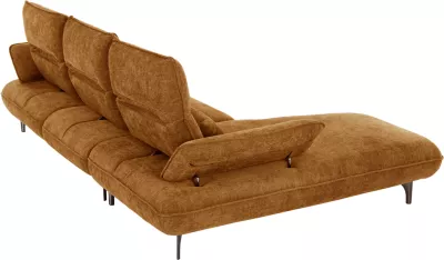 Divan-krevat këndor (majtas) CONVERT FH3268.02L, ngjyrë e kuqe tullë, 283x188x100H cm